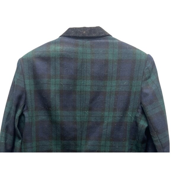 White Stag NWT Vintage Deadstock Green & Blue Wool Tartan Blazer - Picture 7 of 8